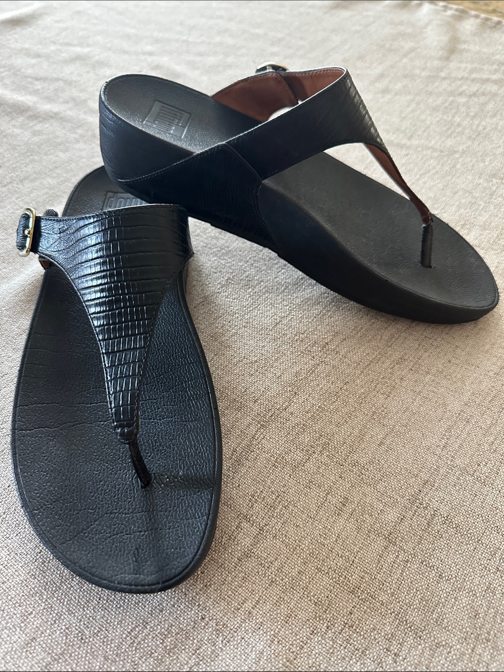 Fitflop The Skinny Leather Toe Post Sandals, 39